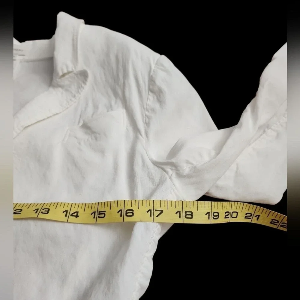 Witchery Linen Blend Blazer Women Medium (AU14) White Professional Minimalist
